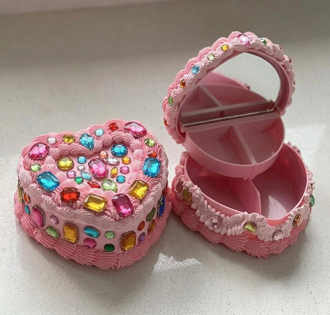 Bejewelled Fake Cake Jewellery Box